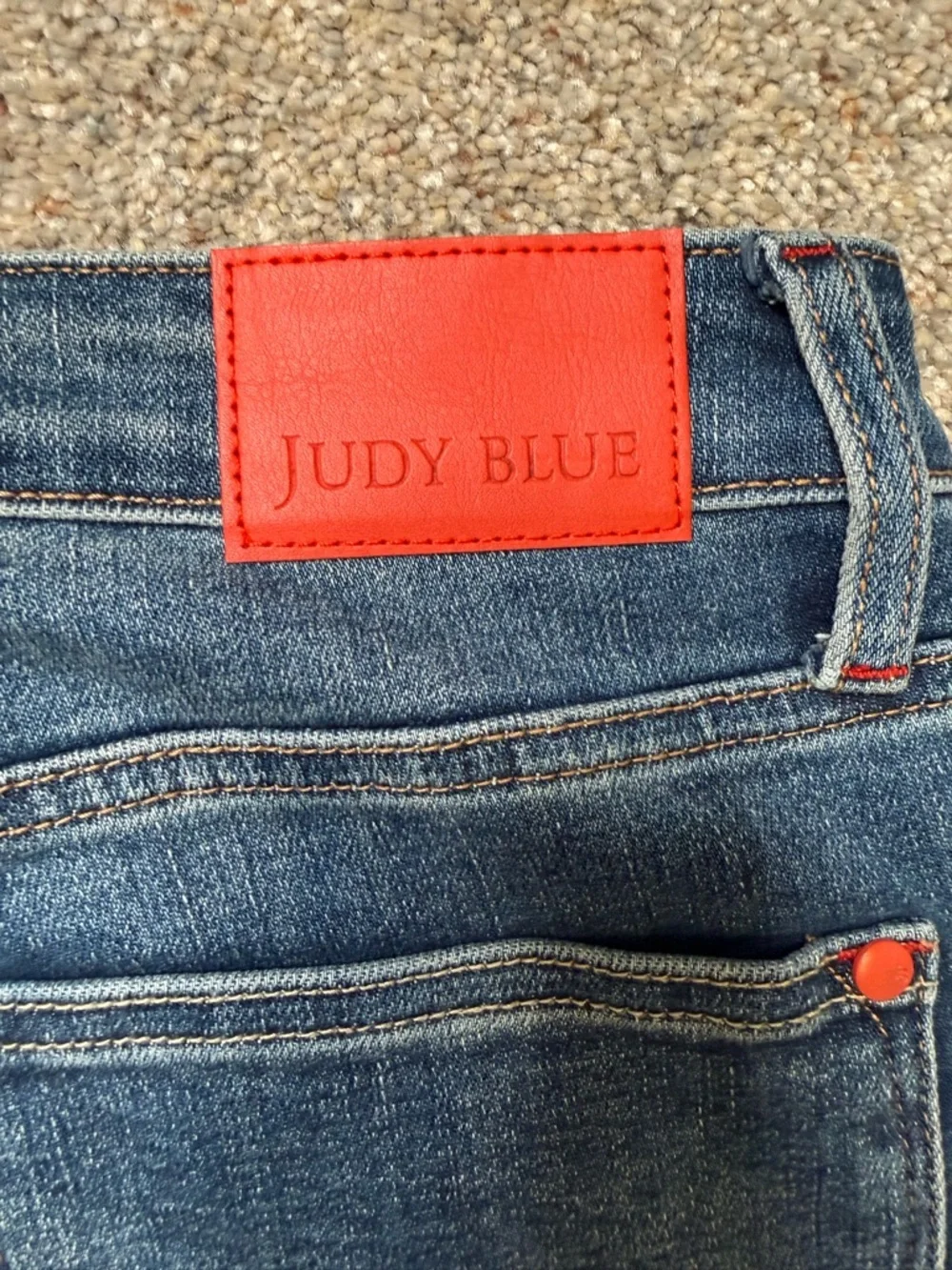 Judy Blue Blue Boyfriend Skinny Jeans with Plaid Cuff